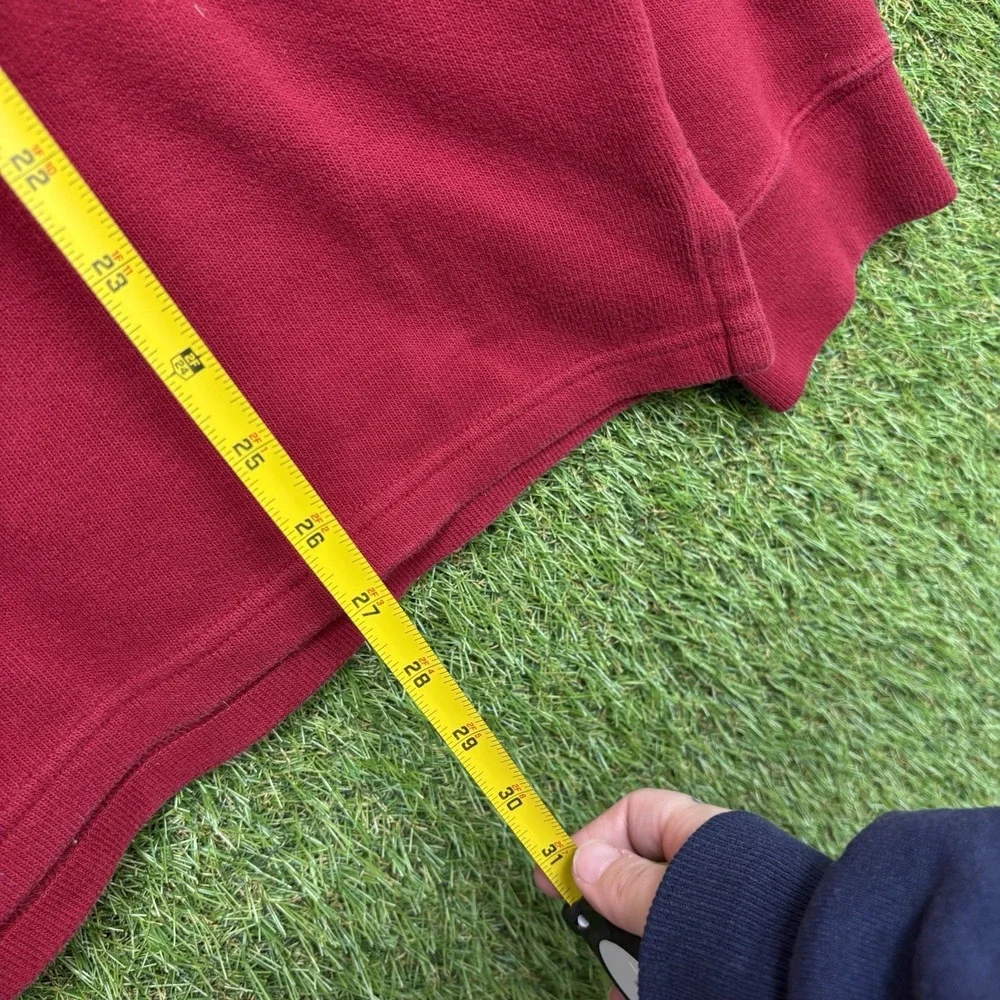 Polo Ralph Lauren Sweater Mens XL 1/4 Quarter Zip Red Pullover 100% Cotton y2k